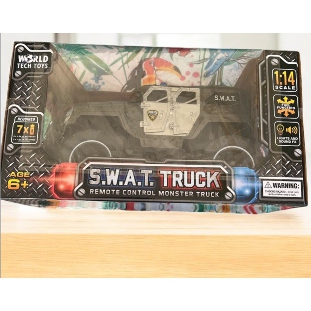 World Tech‎ Toys S.W.A.T. Remote Control Monster Truck 1:14 Scale Lights & Sound